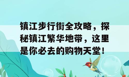 镇江步行街全攻略，探秘镇江繁华地带，这里是你必去的购物天堂！